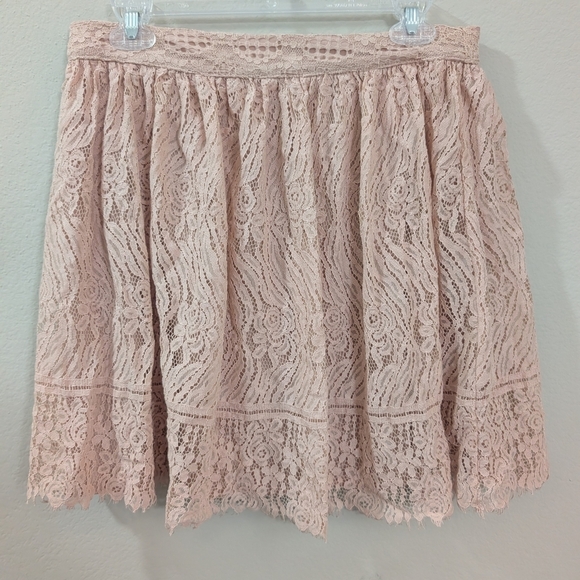 Xhilaration Dresses & Skirts - Xhilaration Blush Lace A-Line Skirt
